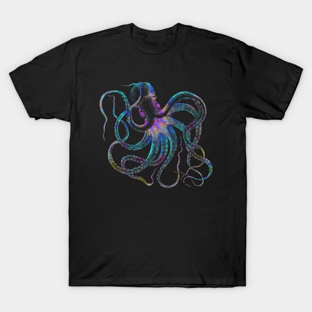 Psychedelic Octopus Trippy Kraken Ocean Sea Monster T-Shirt by MintedFresh